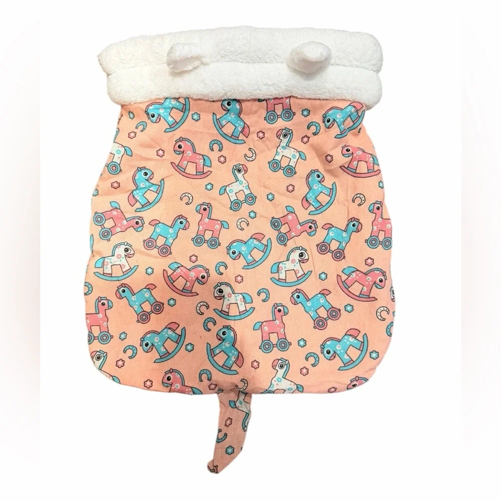 ❗️Two (2)❗️Cozy Cat Sacks with Playful Print - Burlap Material